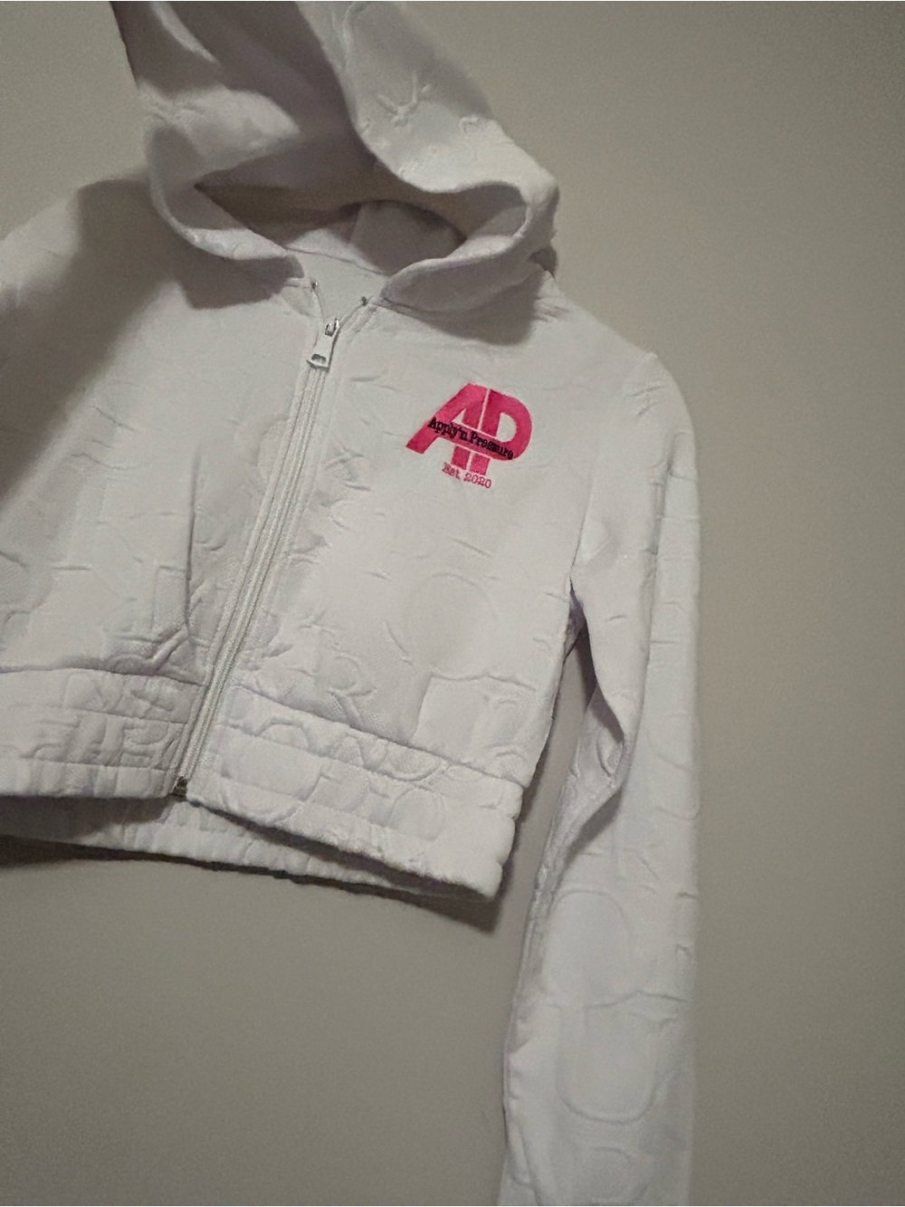 Apply 'n Pressure cropped zip-up hoodie
